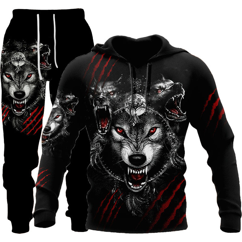 Wolf Print Tracksuit For Men