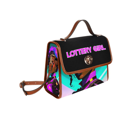 LOTTERY GIRL Waterproof CanvasOver Print) (1641) Bag-Brown (All