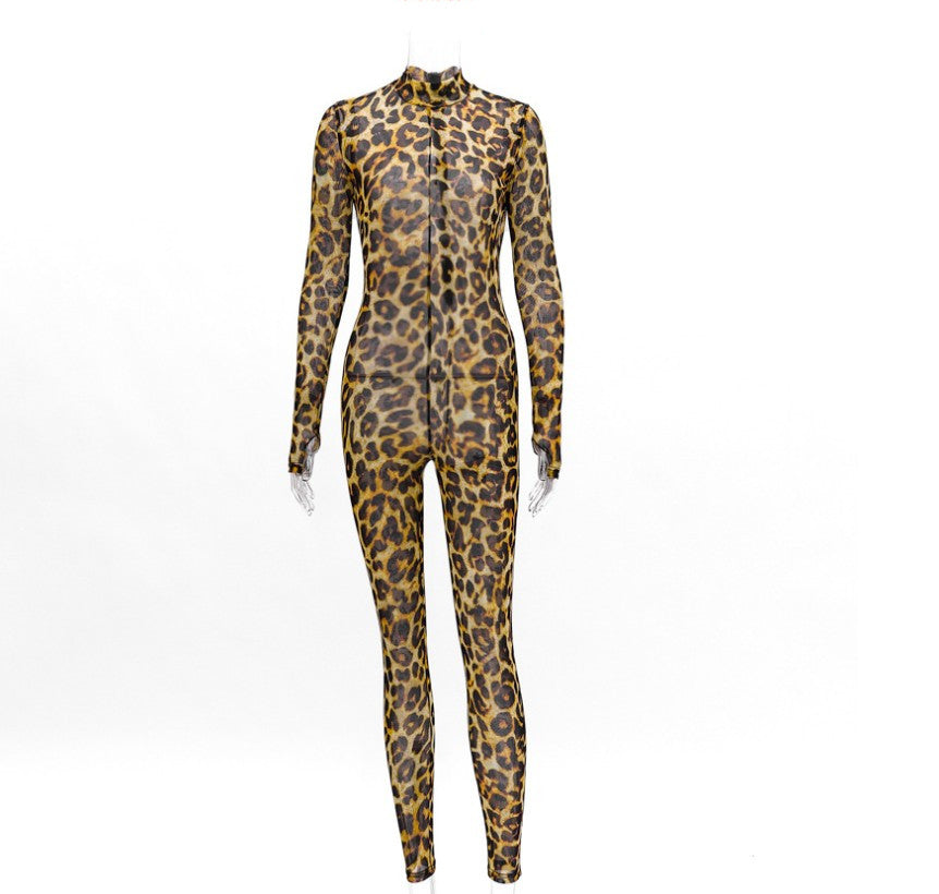Leopard Print Jumpsuit For Women