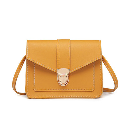 Fashion Small Crossbody Bags for Women Mini PU Leather Shoulder Messenger Bag for Girl Yellow Bolsas Ladies Phone Purse - Plushlegacy