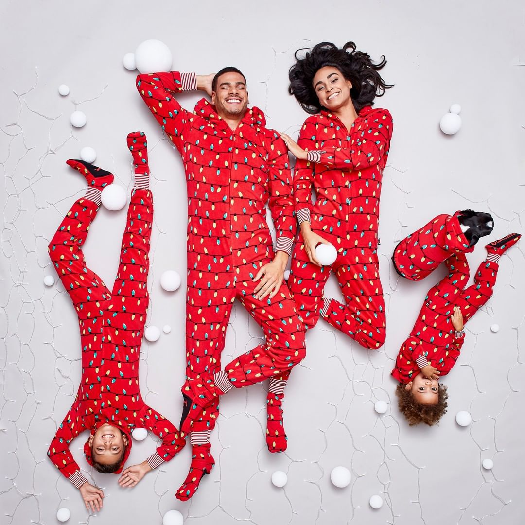 Printed Christmas One-Piece Homewear Family Wear