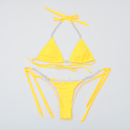 Crystal Diamond Bikini Set  Swimming Suit For Women Swimsuit Push Up Swimwear Brazilian Bathing Suits Summer Beach Wear - Plushlegacy