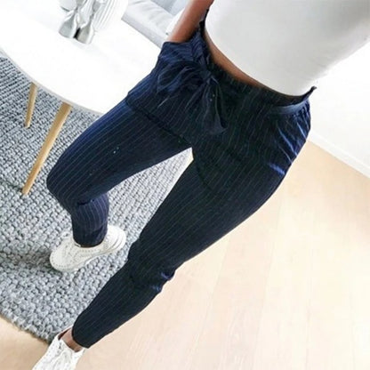 European and American new fashion wild waist cropped pants