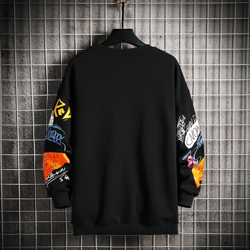 SingleRoad Mens Crewneck Sweatshirt Men 2021 Harajuku Oversized Japanese Streetwear Hip Hop Black Hoodie Men Sweatshirts Hoodies - Plushlegacy