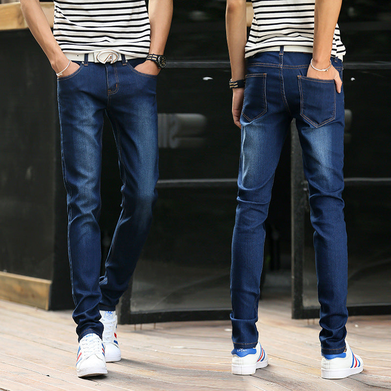 Men's White Slim Fit Stretch Stiletto Jeans