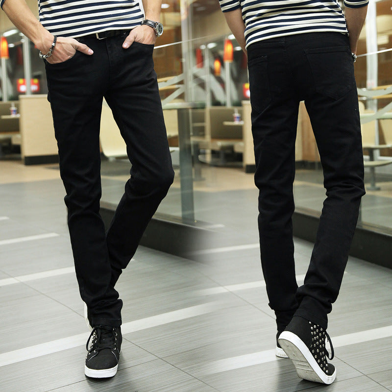 Men's White Slim Fit Stretch Stiletto Jeans