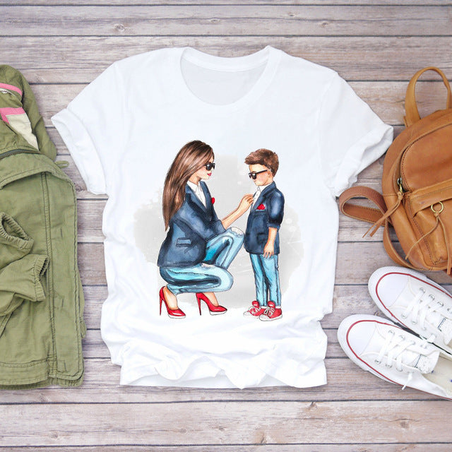 Mother And Ladies Parent-Child T-Shirt - Plushlegacy