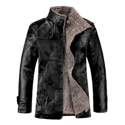 Men's casual leather jacket - Plushlegacy