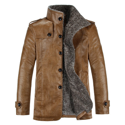 Men's casual leather jacket - Plushlegacy