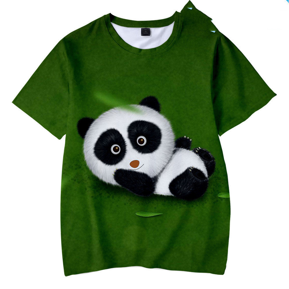 Cute Panda Series 3D Digital Color Printing Short Sleeve - Plushlegacy