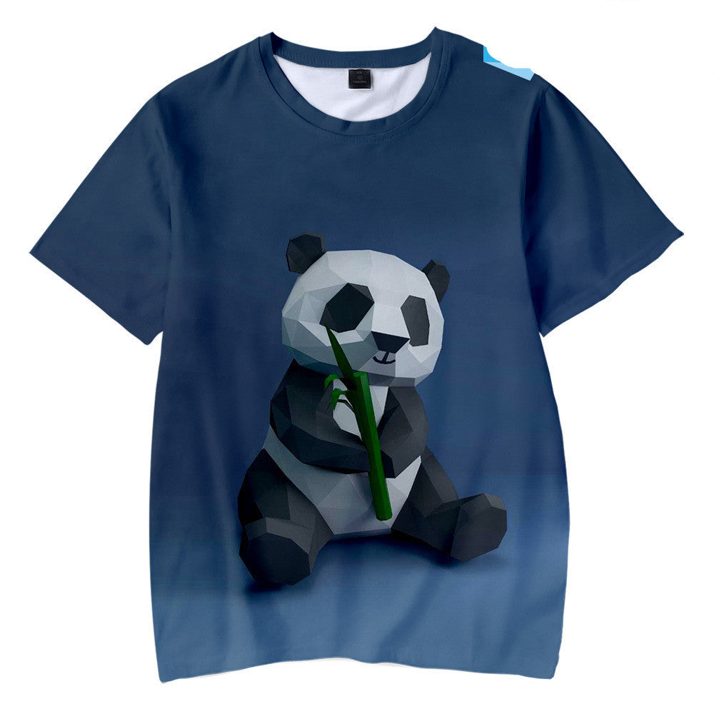 Cute Panda Series 3D Digital Color Printing Short Sleeve - Plushlegacy