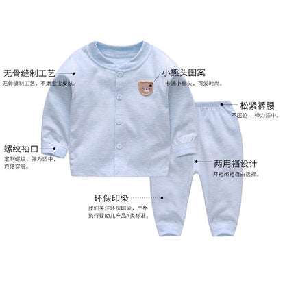 child spring autumn  newborn baby clothes children's suit - Plushlegacy