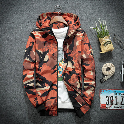 Casual Camouflage Jacket, Men's Hoodie, Street Clothes - Plushlegacy