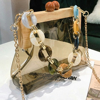 Clip Women Handbag Chain Shoulder Messenger Bags Ice Cream Color women Bags - Plushlegacy