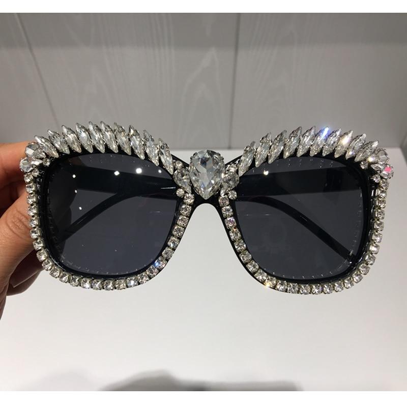 Cat Eye Sunglasses Women Rhinestone Fashion Shades - Plushlegacy