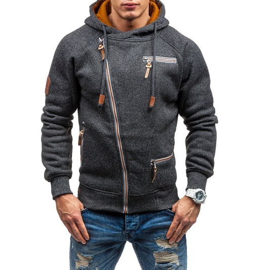 Men Side zipper gauze hoodies sweater - Plushlegacy