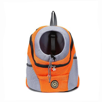 New Outdoor Nylon Pet Dog Carrier Bag Double Shoulder Portable Travel Dog Pet Backpack Mesh Pet Front Bag - Plushlegacy