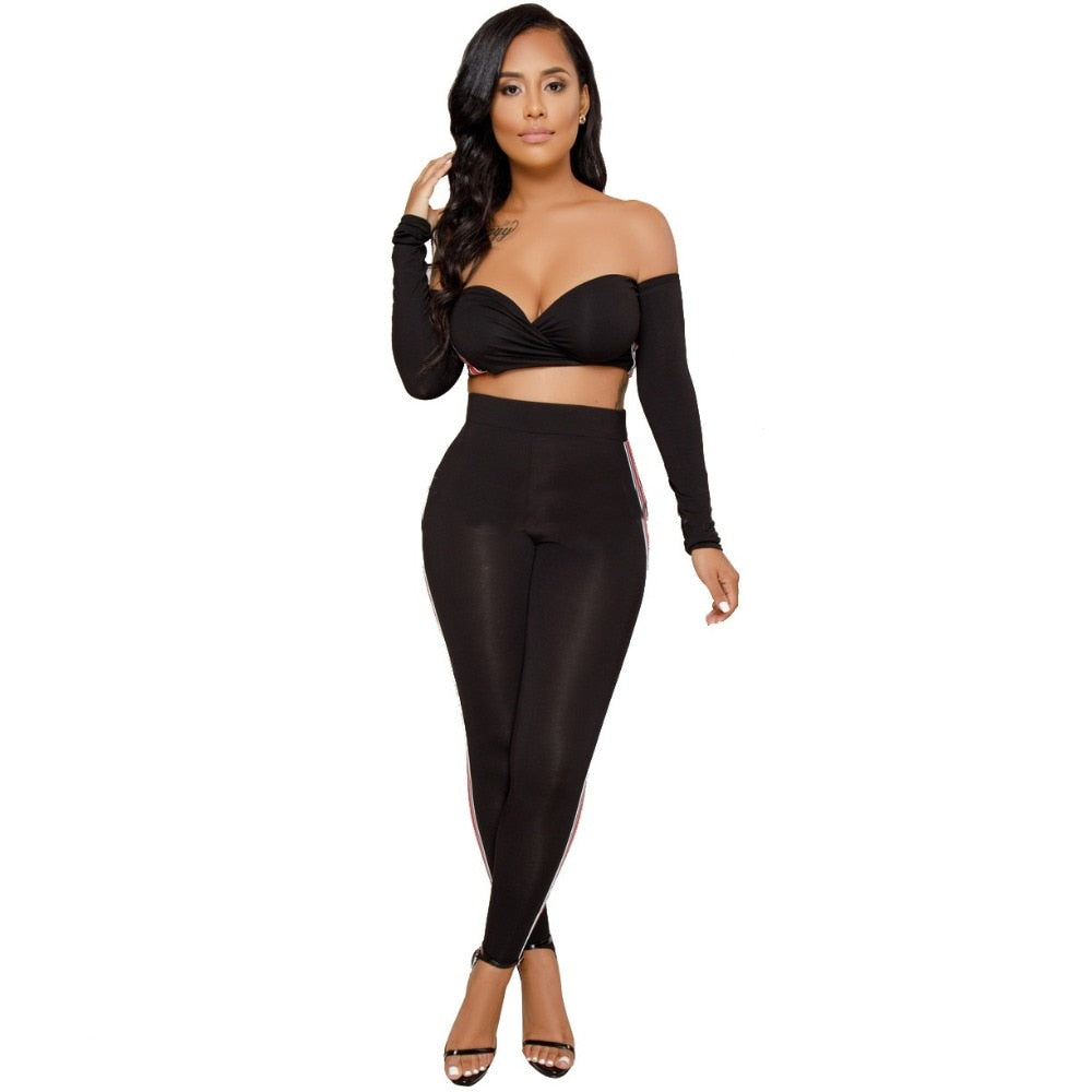 two piece set Short tube tops Pencil Pants Plus size women tracksuit womens two piece sets Fashion outfits - Plushlegacy