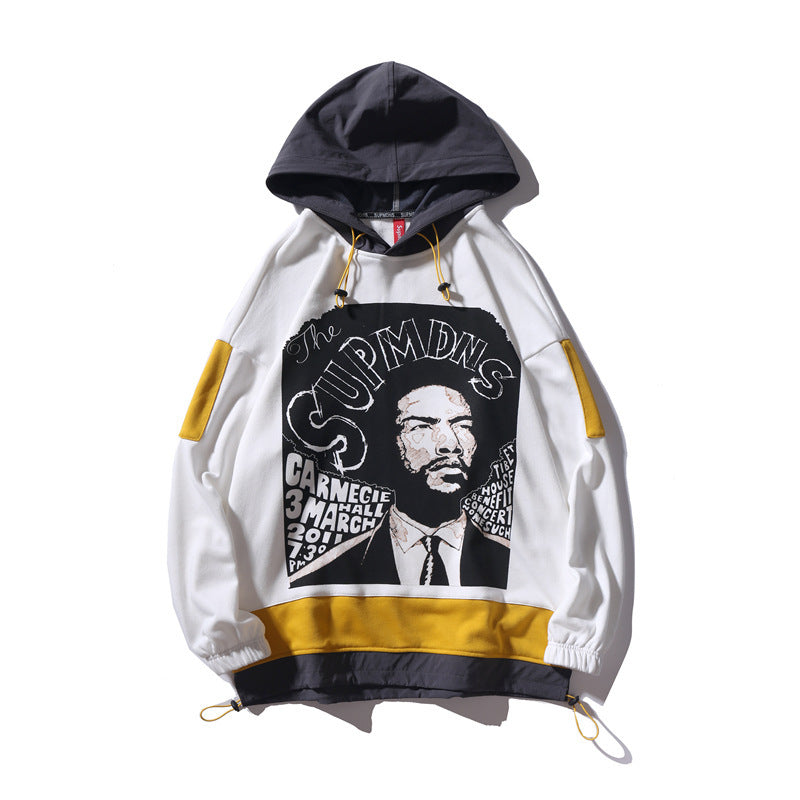 Carnegie Two-Toned Afro Style Hip Hop Hoodie - Plushlegacy