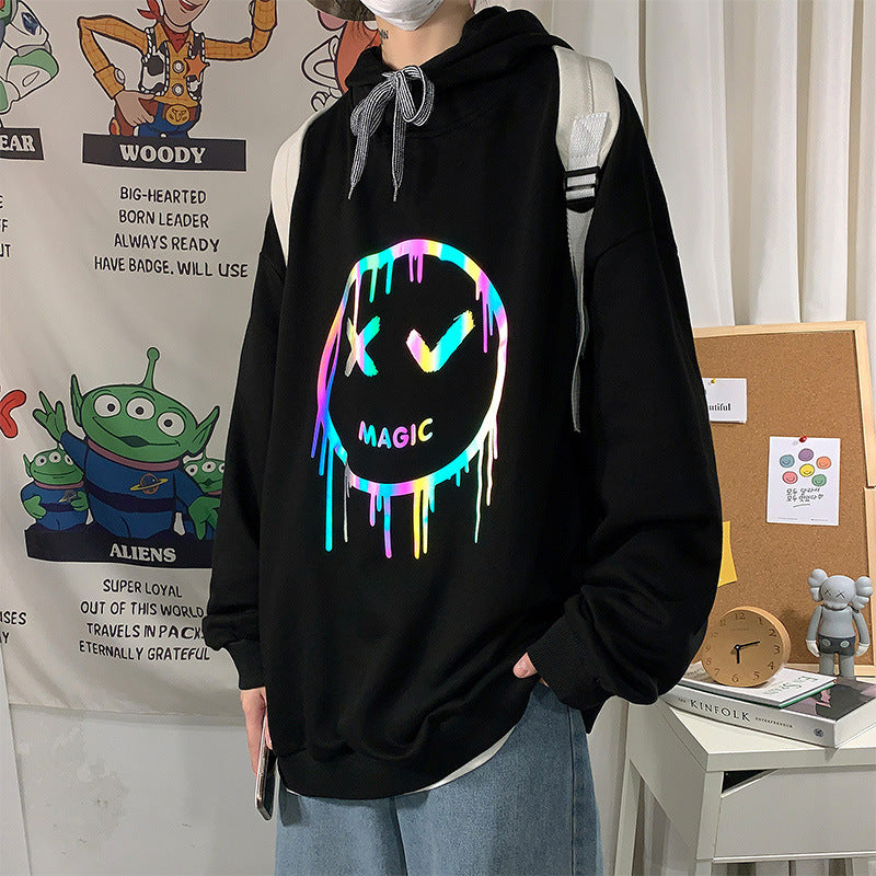 Casual trendy brand reflective hoodie - Plushlegacy