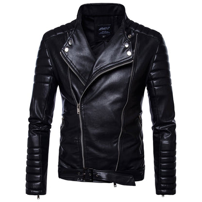 PU Leather Motorcycle Jacket - Plushlegacy