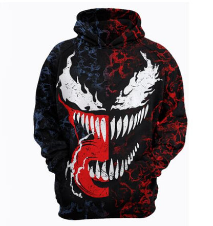 Venom Carnage Hoodies Men Women 3D Print Harajuku Style Streetwear Unisex Tracksuit Tops - Plushlegacy