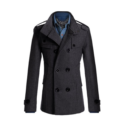 Men's woolen coat - Plushlegacy