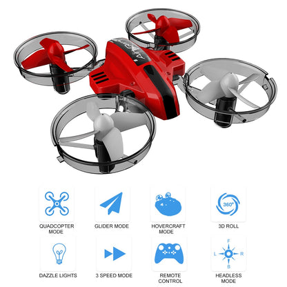 L6082 RC Drone Airplane Hovercraft 3 in 1 Quadcopter Headless Mode Glider Airship 2.4G Multi-functional RC Boat Remote Kids Toys - Plushlegacy