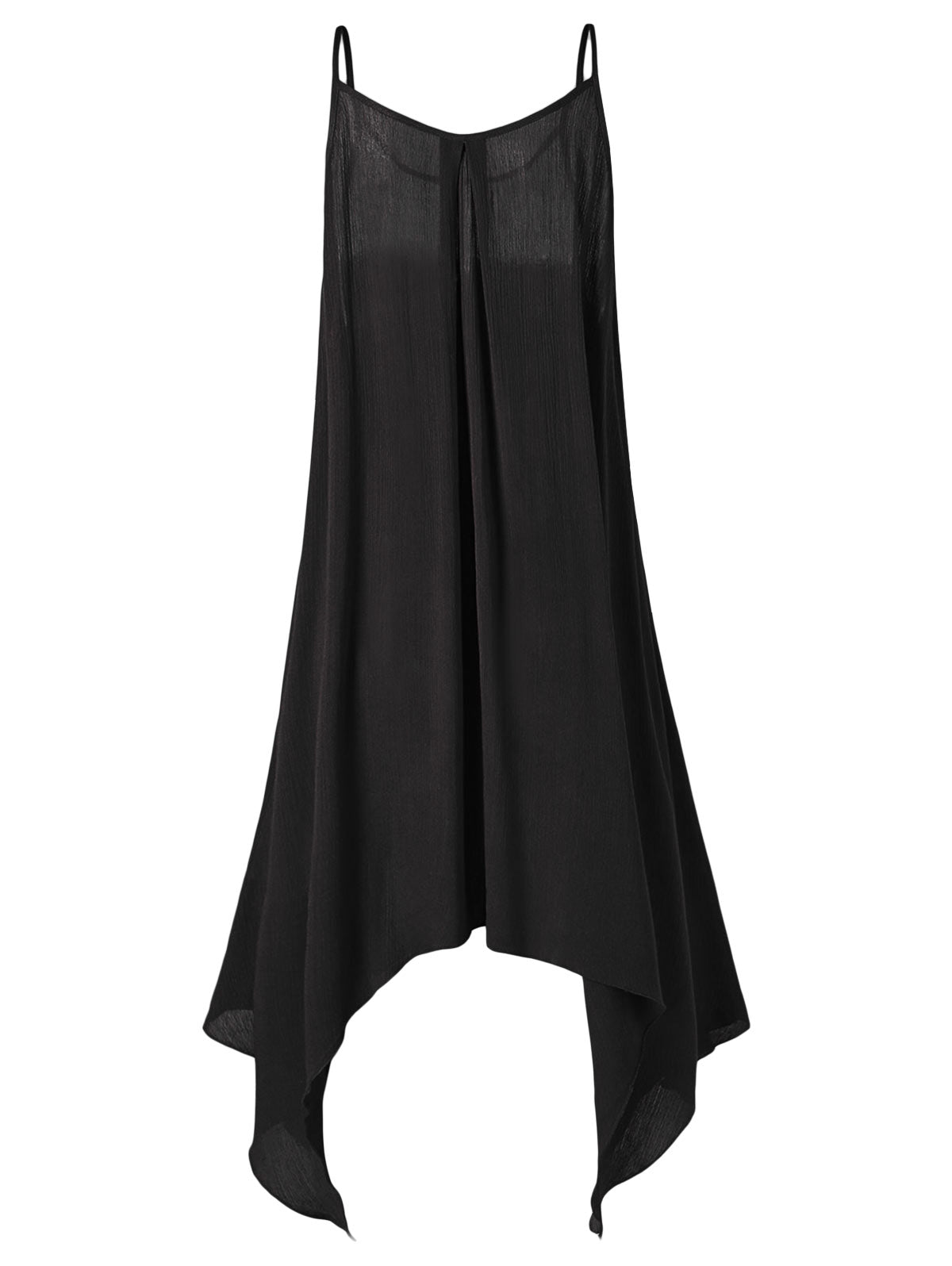 Lace Embellished Plus Size Asymmetrical Slip Dress - Plushlegacy