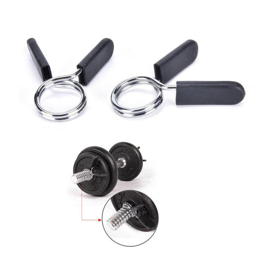 2Pcs 28mm Spring Barbell Gym Clip Weight Bar Dumbbell Lock Clamp Collar Clips gym equipment accessories Hole SIze - Plushlegacy