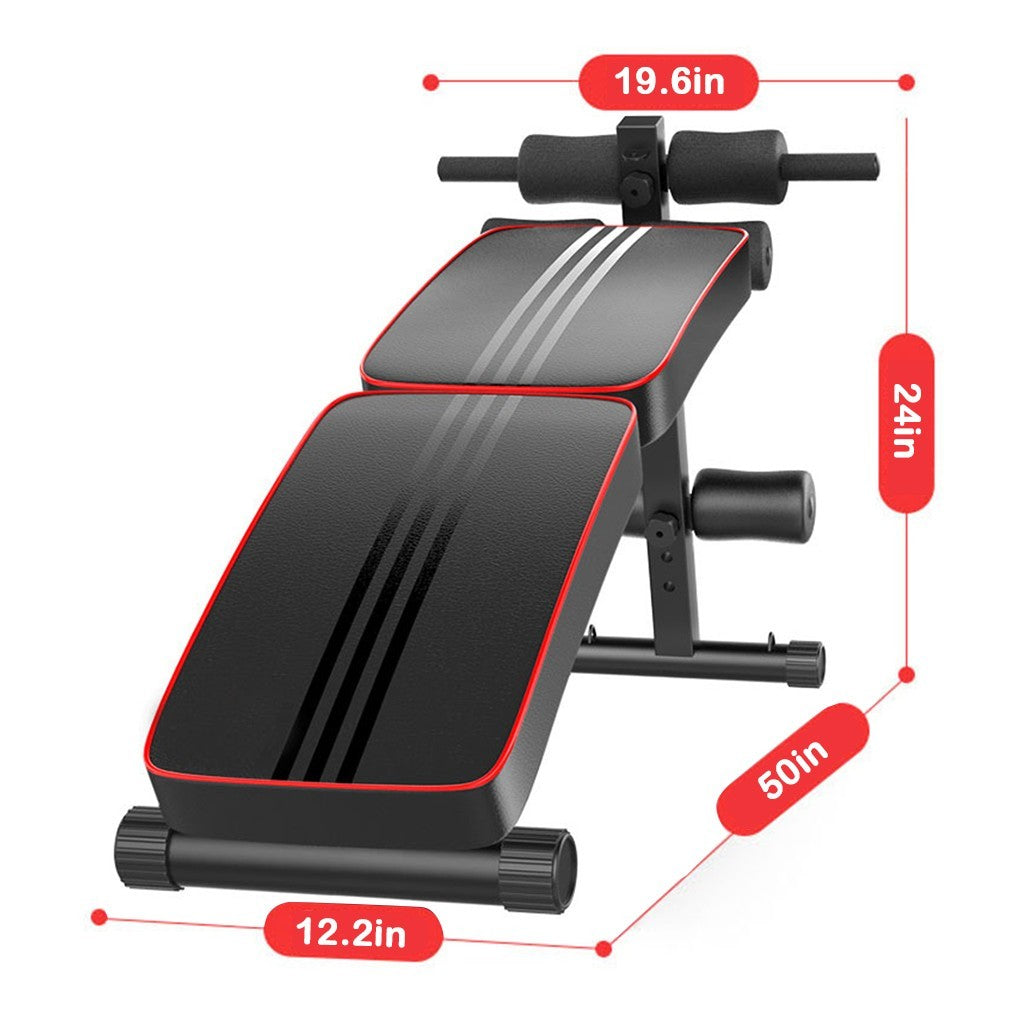 Foldable Decline Sit Up Bench Crunch Board Fitness Home Gym Exercise Sport - Plushlegacy
