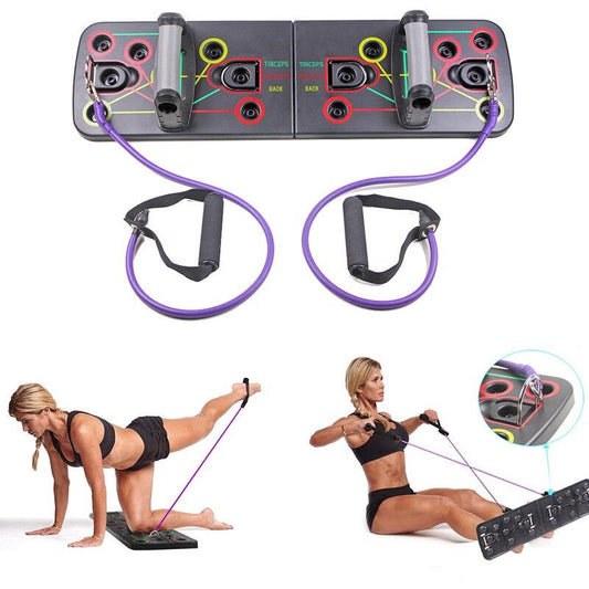 9 in 1 Push Up Board with Multifunction Body Building Fitness Exercise Tools Men Women Push-up Stands For GYM Body Training - Plushlegacy