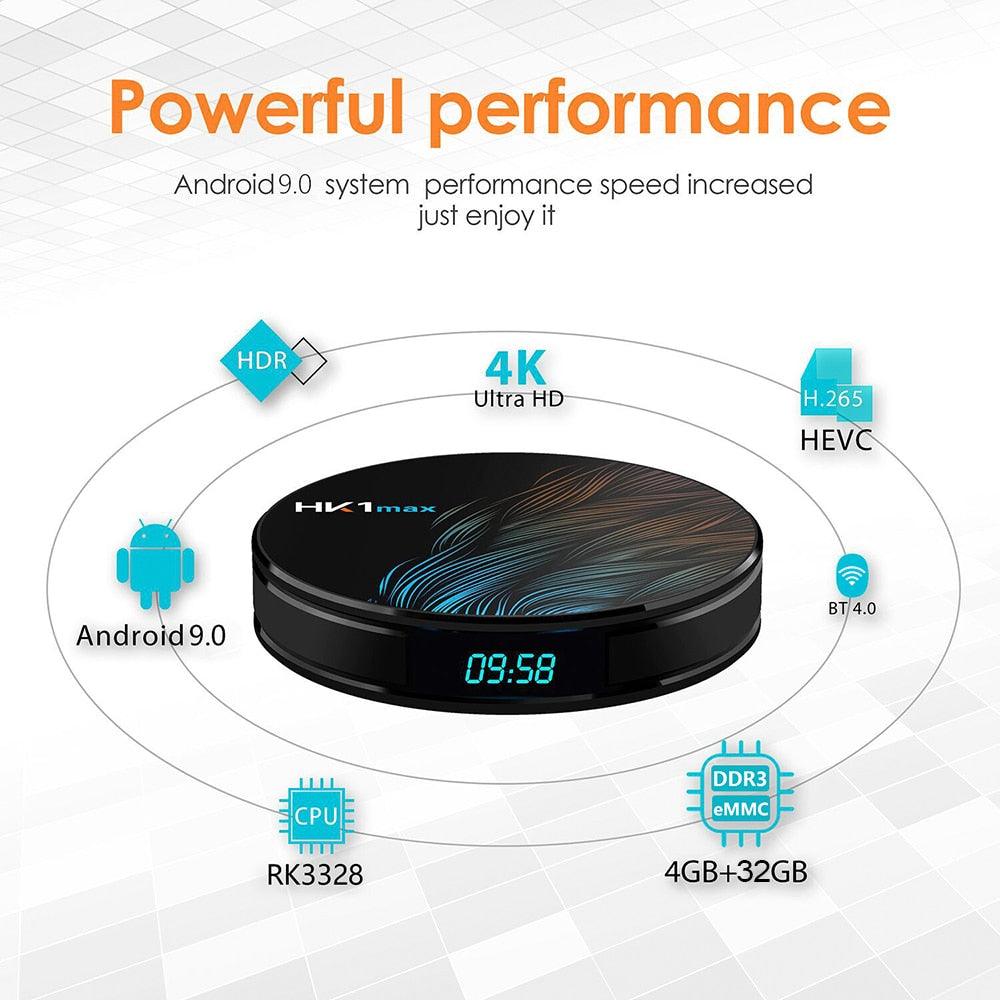 Android 9.0 HK1 MAX Mini Smart TV Box 2.4G/5G Wifi RK3328 Quad-Core BT 4.0 Set Top Box Media Player 4G+32G/64G PK TX6 X96 HK1MAX - Plushlegacy