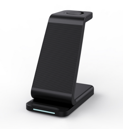 Desktop Vertical Multifunctional Three-in-one Wireless Charger - Plushlegacy
