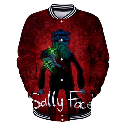 Sally face 3D jacket Hoodies New Hot Fall 3D baseball jacket Harajuku printing Sally face Baseball uniform Sweatshirt Men/Women - Plushlegacy