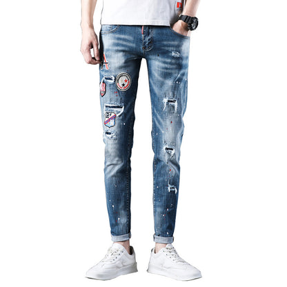 Cross-border New Men's Jeans Quality Trendy Brand Stretch Pants Jeans Men - Plushlegacy