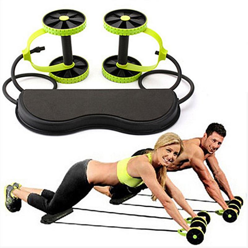 Muscle Exercise Fitness Equipment Double Wheel Abdominal Power Wheel Ab Roller Gym Roller Trainer Training - Plushlegacy