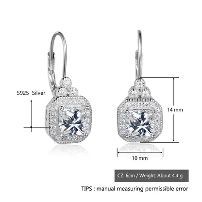 s925 sterling silver rhinestone earrings
