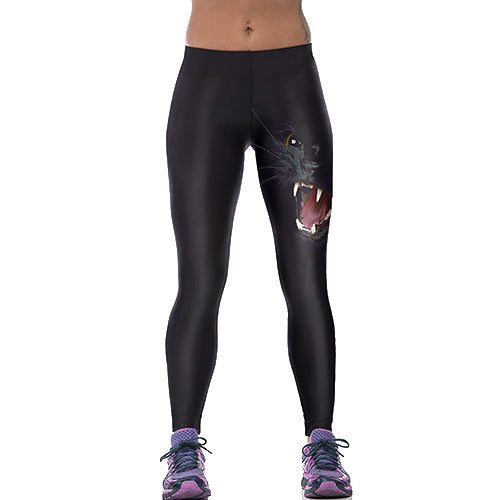 Black Cat Women Leggings Animal Printed High Elastic Leggings Women Trouser Compression Fitness Mujer Pants - Plushlegacy