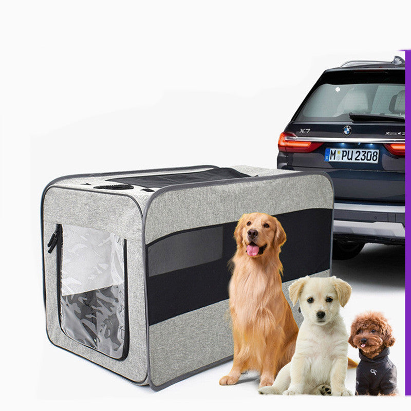 Pet Travel Carrier Bag Portable Pet Bag Folding Fabric Pet Carrier Travel Carrier Bag For Pet Cage With Locking Safety Zippers - Plushlegacy