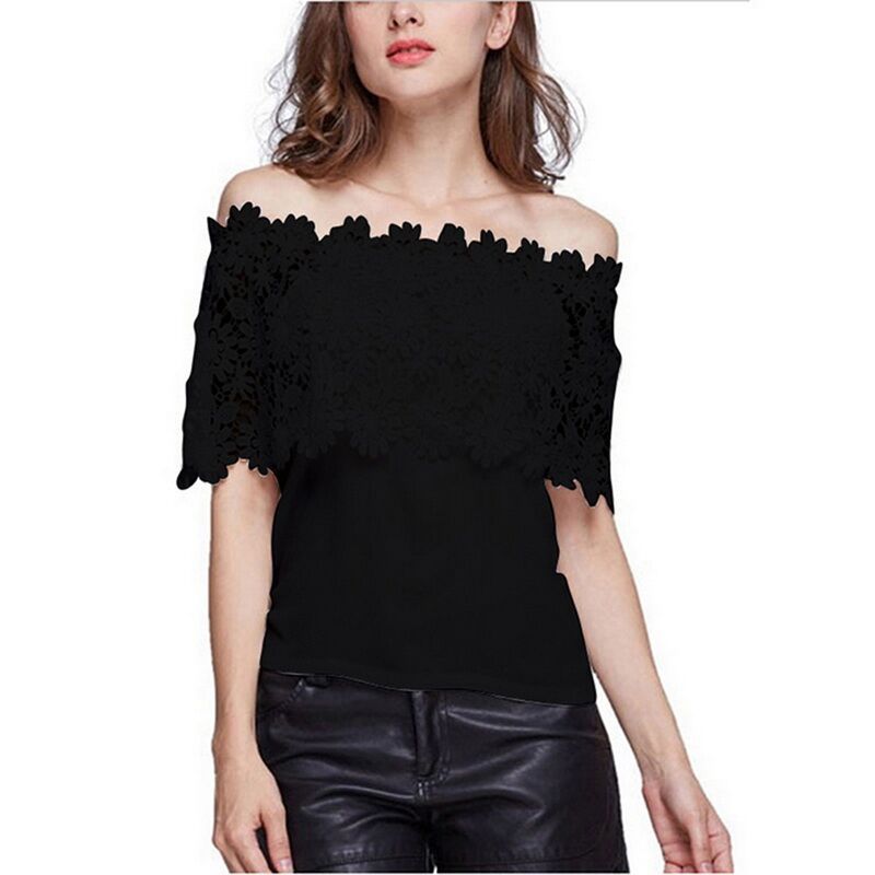 new hook flower word collar sleeveless lace shot lace splicing lace T-shirt AliExpress 8195 - Plushlegacy