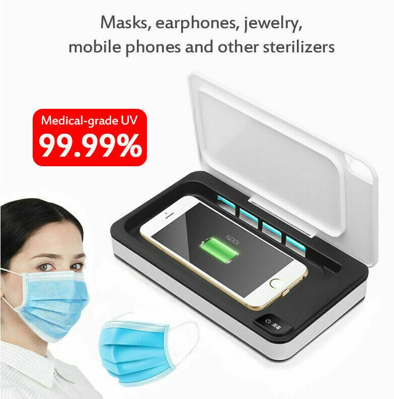 Portable Uv Sterilizer Box Mobile Phone Sanitizer Case For Phone Mice Toothbrush Mask Sterilization Box 1 Set - Plushlegacy