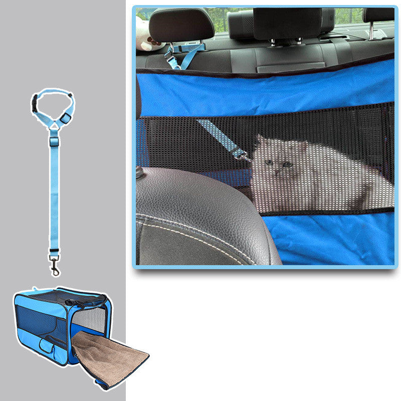 Pet Travel Carrier Bag Portable Pet Bag Folding Fabric Pet Carrier Travel Carrier Bag For Pet Cage With Locking Safety Zippers - Plushlegacy