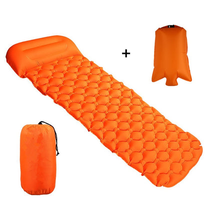 Outdoor Inflatable Sleeping Pad Inflatable Air Cushion Camping Mat with Pillow Air Mattress Sleeping Cushion Inflatable Sofa - Plushlegacy