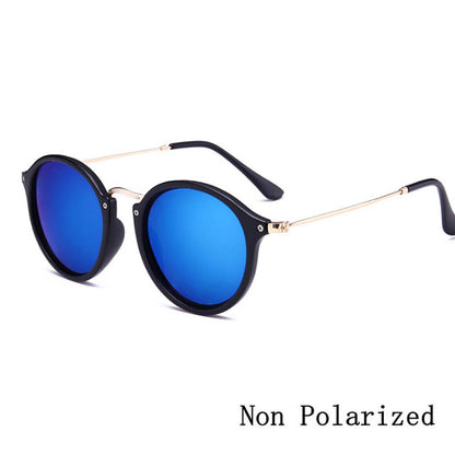 Round Sunglasses coating Retro Men women Brand Designer Sunglasses Vintage mirrored glasses - Plushlegacy