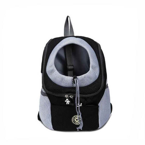 New Outdoor Nylon Pet Dog Carrier Bag Double Shoulder Portable Travel Dog Pet Backpack Mesh Pet Front Bag - Plushlegacy