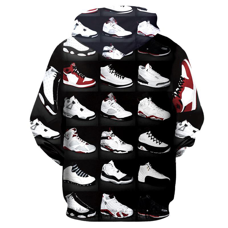 Men Women Sweatshirts Jordan 23 Classic Shoes 3D Print Hoodies - Plushlegacy