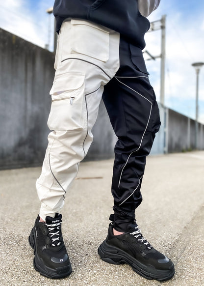 Spring and autumn new casual pants male  trendy brand multi-bag overalls loose straight-leg pants outdoor running trousers - Plushlegacy