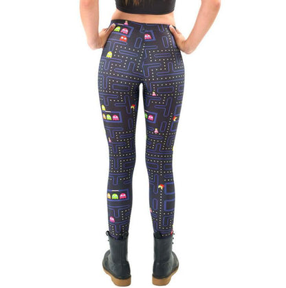 Maze Print Pacman Women Leggings Skinny Long leggins women pant - Plushlegacy