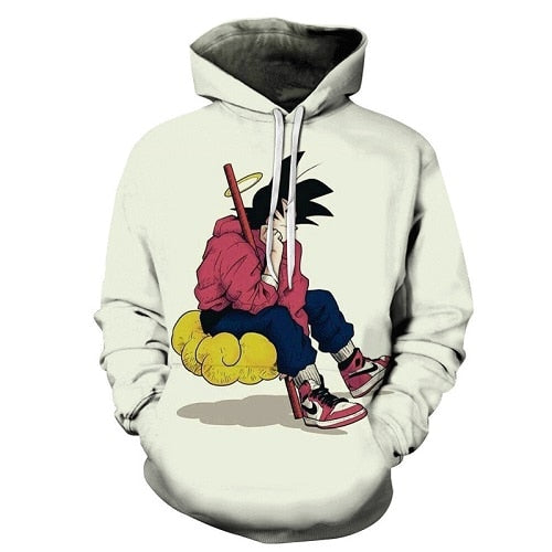 Cartoon hoodie seven dragon ball Z pocket hooded sweatshirt sleeves for men and women wearing - Plushlegacy